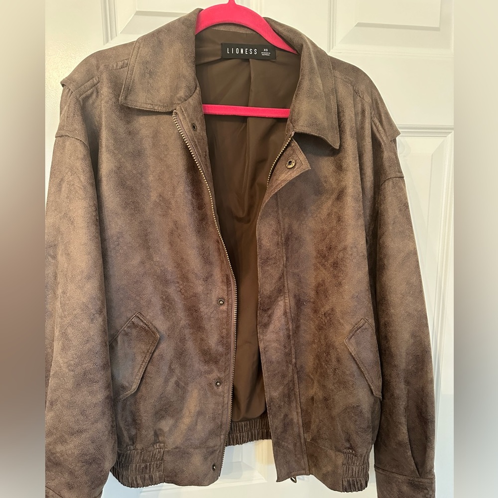 Lioness leather bomber jacket